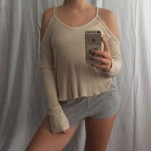 Off the shoulder summer sweater